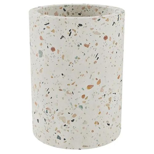 Gobelet GoodHome Elland en béton et polyrésine coloris terrazzo Ø8 x H.11 cm