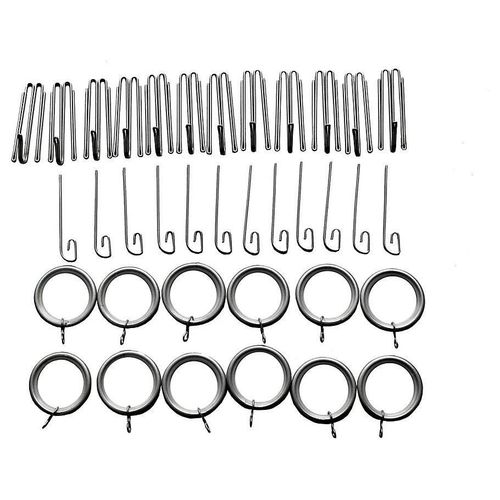Accessoires de fixation à rideaux GoodHome Athenes argent