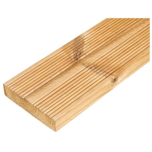 Lame de terrasse pin thermo-chauffé Iluka Klikstrom L.240 x l.11,7 x ép. 2,6 cm