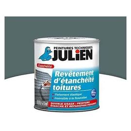 Peinture revêtement d'étanchéité toitures fortement élastique Julien mat gris ardoise 0,75L