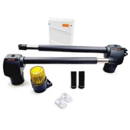 Kit de motorisation sur batterie 24V pour portail battant à verin G-BAT 500 Genius by FAAC