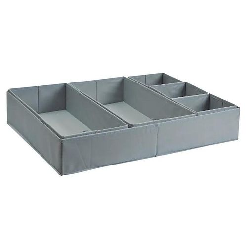 Séparateur de tiroir Pratik gris 65,5 cm, 6 pièces