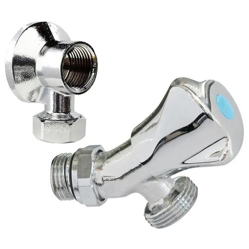 Robinet orientable à sortie inclinée pour machine à laver, Entrée Mâle 1/2" - Sortie Mâle 3/4" Somatherm for you