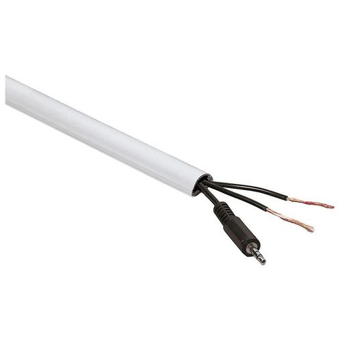Goulotte décorative demi-ronde blanche auto-adhésive D-Line 16 x 8 mm, 1 m