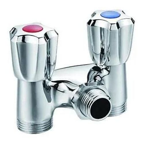 Robinet double pour lave-linge et lave-vaisselle Diall
