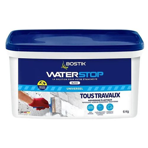 Membrane d'étanchéité Bostik Waterstop universel blanc 6 kg