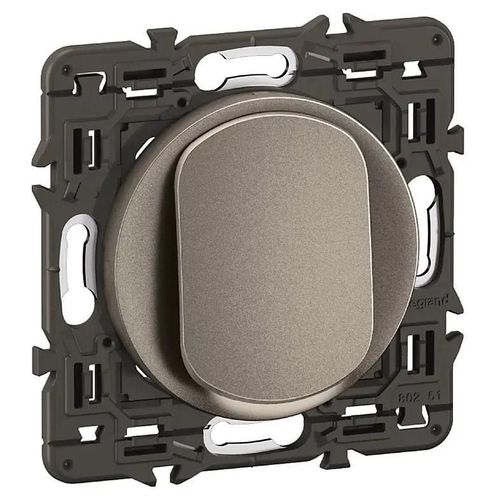 Interrupteur poussoir avec voyant Legrand Céliane titanium