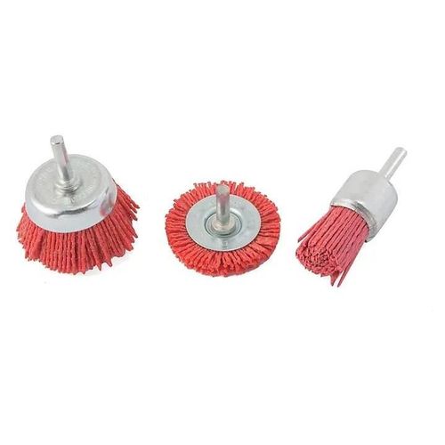 Brosse de ponçage nylon pour perceuse Universal, 3 pièces