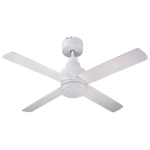 Ventilateur de plafond avec éclairage GoodHome Burbank coloris blanc pour pièce de 15 m² Ø.106 cm