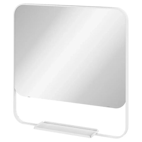 Miroir de salle de bains mural avec tablette 60.5 x 60.5 cm, blanc, GoodHome Maza