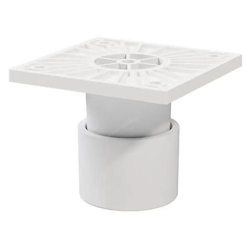 Lot de 2 pieds bas réglables blancs GoodHome Atomia H. 5 - 6 cm