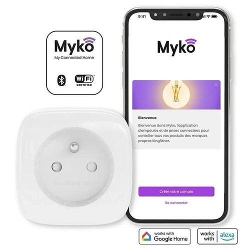 Prise avec terre wifi connectée Jacobsen Myko