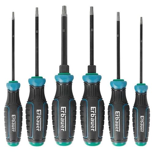 Tournevis Torx Erbauer T10, T15, T20, T25, T30, T40, 6 pièces