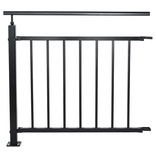 Pack balustrade FORTIA verticale à plat noir ral 9005