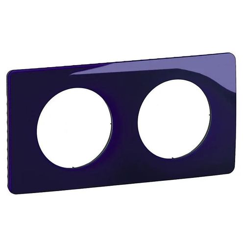 Plaque de finition 2 postes Legrand Céliane CP0322 coloris bleu de four l.161 x P.9 x H.82 mm
