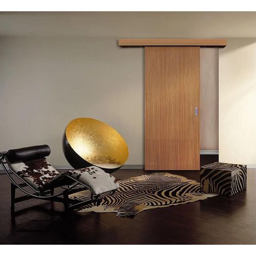 Système pour pose en applique porte bois ou verre