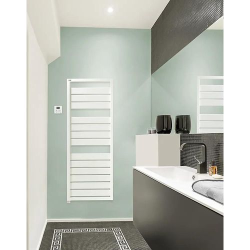 Sèche-serviettes électrique à inertie fluide Acova Astrakan blanc 750W