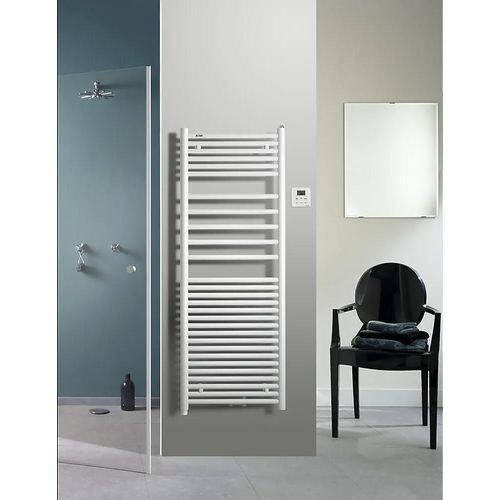 Sèche serviette mixte électrique 300W / eau chaude 615W Acova Angora