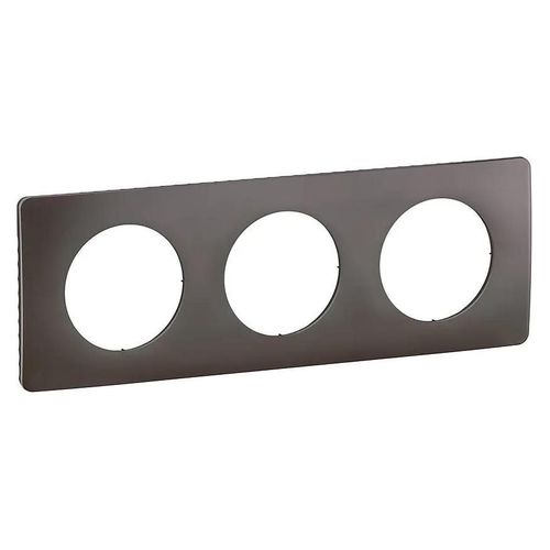 Plaque de finition 3 postes Legrand Céliane CP1023 coloris gris cendré l.232 x P.9 x H.82 mm