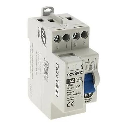 Interrupteur différentiel 30mA - 40/2 TYPE AC Nov'Elec