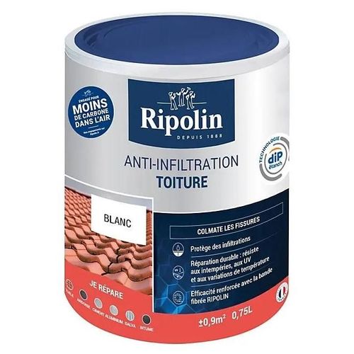 Revêtement anti-infiltration toiture extérieur blanc Ripolin 0,75L