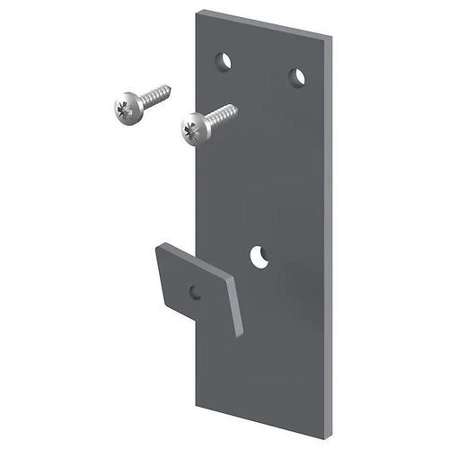 Lot de 2 supports de fixation droit pour joue de rail gris Caraway Innovo GoodHome