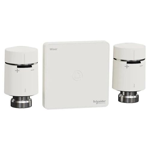 Kit de démarrage vanne thermostatique connectée Schneider Electric Wiser blanc