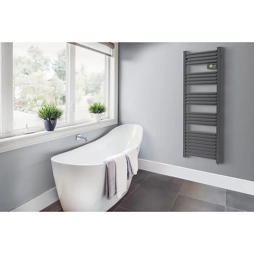 Sèche-serviettes électrique à inertie sèche Carrera Alani 500W gris anthracite