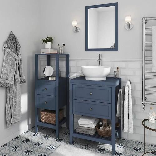 Miroir GoodHome Perma bleu 50 x 70 cm