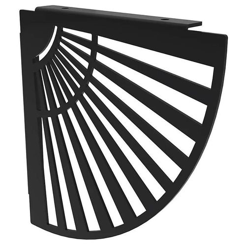 Lot de 2 équerres soleil rond à visser L. 20,3 cm Cime métal noir
