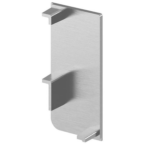 Lot de 2 embouts de rails pour plan de travail acier brossé Caraway Innovo GoodHome