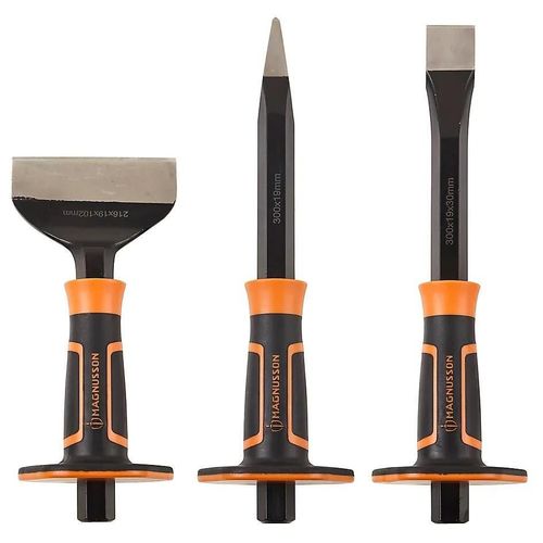 3 burins et ciseau Magnusson avec garde