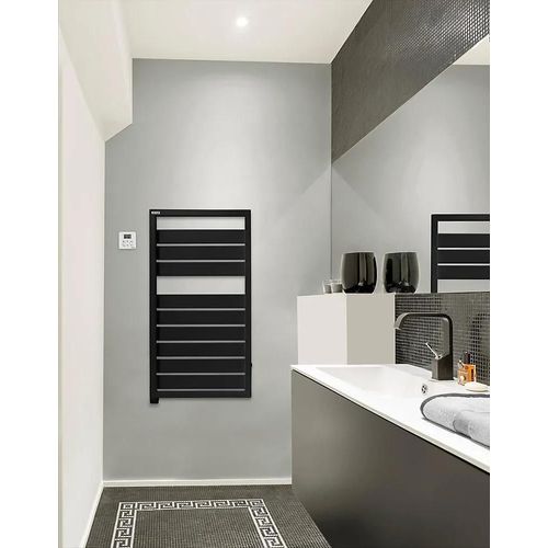 Sèche-serviettes électrique à inertie fluide Acova Astrakan noir 500W
