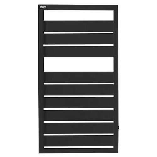 Sèche-serviettes eau chaude en acier Acova Astrakan noir 432W + 2 patères inclus