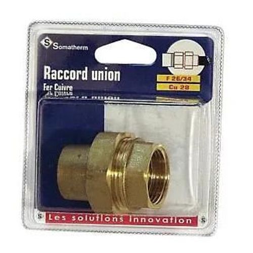 Raccord union fer/cuivre F26x24 Ø28 mm