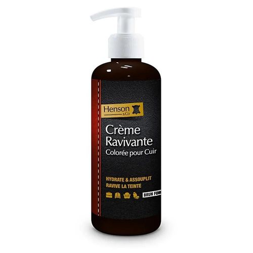 Crème Ravivante Cuir Brun Foncé Henson & Co 250ml