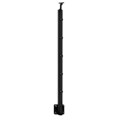 Poteau pour balustrade FORTIA aluminium noir H.113,7 cm