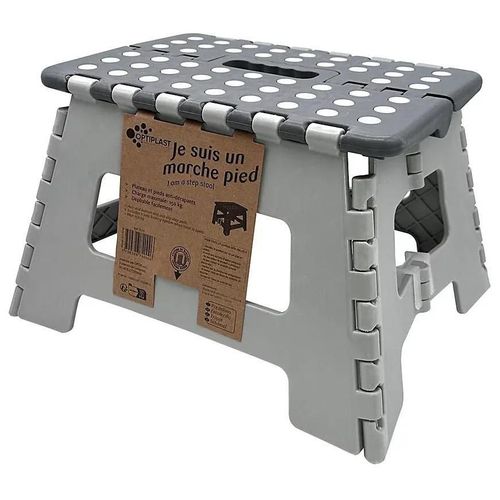 Marchepied 1 marche H.22 cm Optiplast gris clair / foncé
