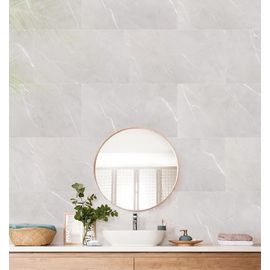 Dalle PVC Dumawall+ Gloss Mirandela gris brillant 37,5 x 65 cm