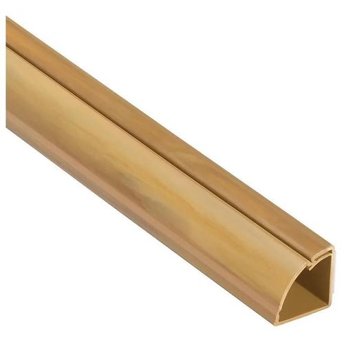 Goulotte décorative quart de cercle effet chêne auto-adhésive D-Line 22x22mm, 2m