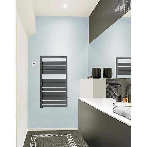 Sèche-serviettes électrique à inertie fluide Acova Astrakan anthracite 500W