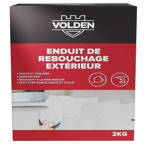 Enduit de rebouchage exterieur en poudre 2Kg Volden
