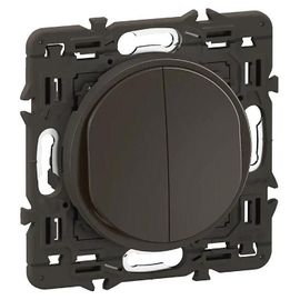 Interrupteur double poussoir Legrand Céliane noir