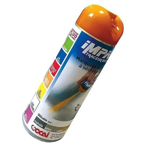 Traceur de chantier Ocai orange forte luminescente