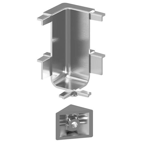 Angle intérieur pour rail de plan de travail acier brossé Caraway Innovo GoodHome