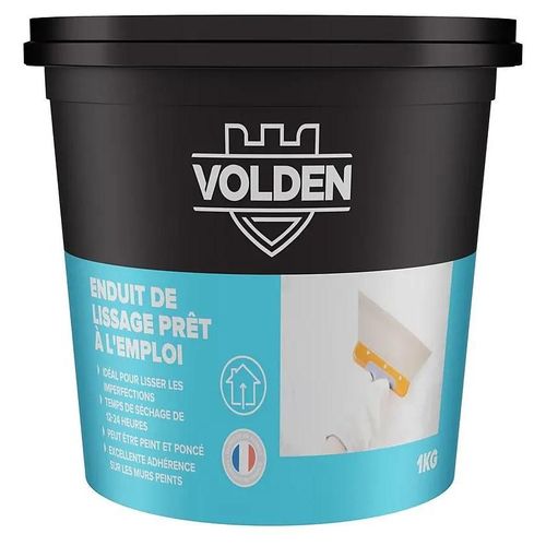 Enduit de lissage en pate prêt à l'emploi seau 1Kg Volden