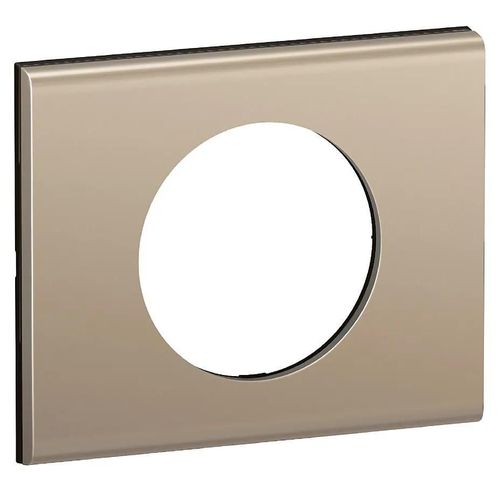 Plaque de finition 1 poste Legrand Céliane CP2101 coloris nickel satiné l.101 x P.9 x H.83 mm