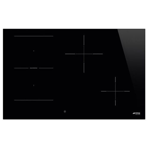 Plaque de cuisson induction 4 foyers Smeg coloris noir l. 80 x P. 51 x H. 5 cm