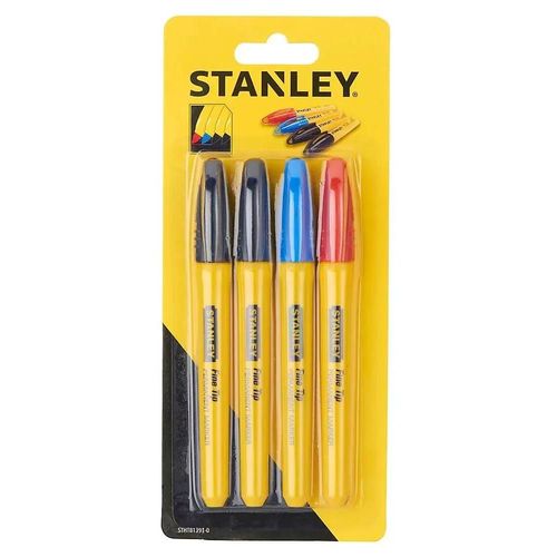Marqueur à pointe fine multicolore Stanley - 4 pièces