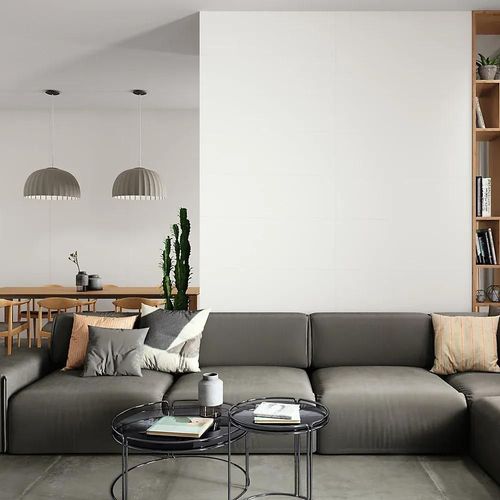 Faïence murale Aspen blanc 40 x 120 cm